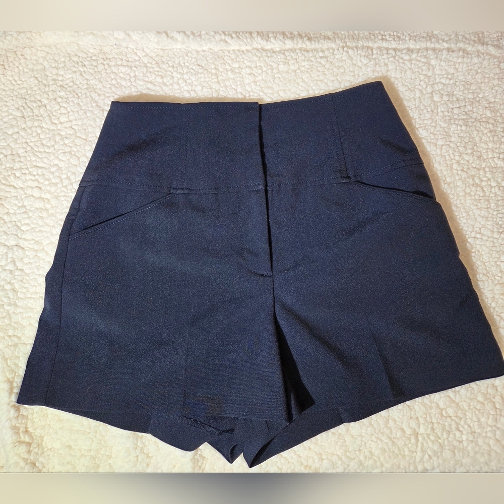 Chic Navy Women's Shorts- Papaya-โ Size Small - Professional Or Casual Wear